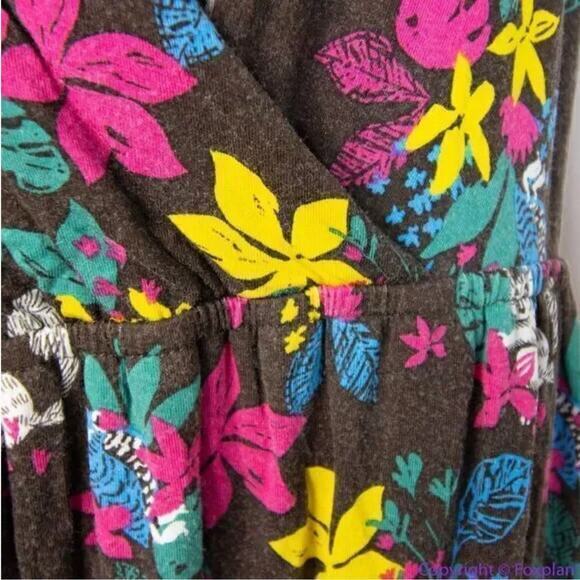 Modcloth Jungle Print Knit Dress, white cat blue bird,‎ ring tailed lemur, XL - Picture 9 of 16